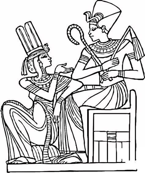 Egyptian Pharaohs Coloring Page Colouringpages