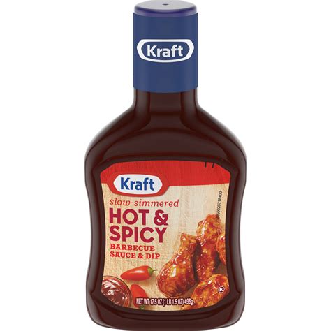 Kraft Slow Simmered Hot And Spicy Barbecue Sauce 175 Oz Bottle