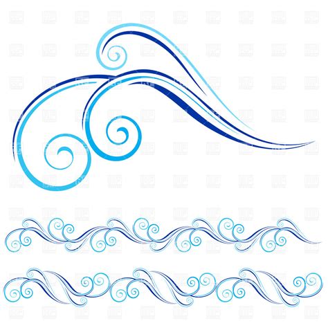Wave Border Vector At Collection Of Wave Border