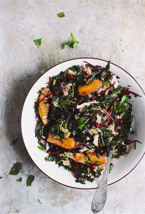 Winter Chopped Kale Salad With Citrus Vinaigrette With Food Love