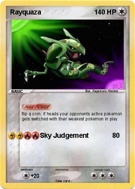 If heads, the defending pokémon beats you up. Pokémon Rayquaza 2688 2688 - Sky Judgement - My Pokemon Card