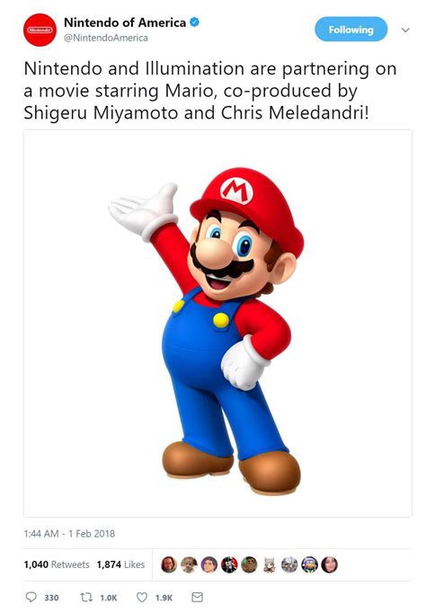 Nintendo Confirms Mario Movie In The Works Super Mario Know Your Meme
