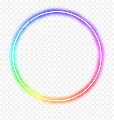 Neon Rainbow Neoneffect Circulo Circle Circle Pngrainbow Circle Png