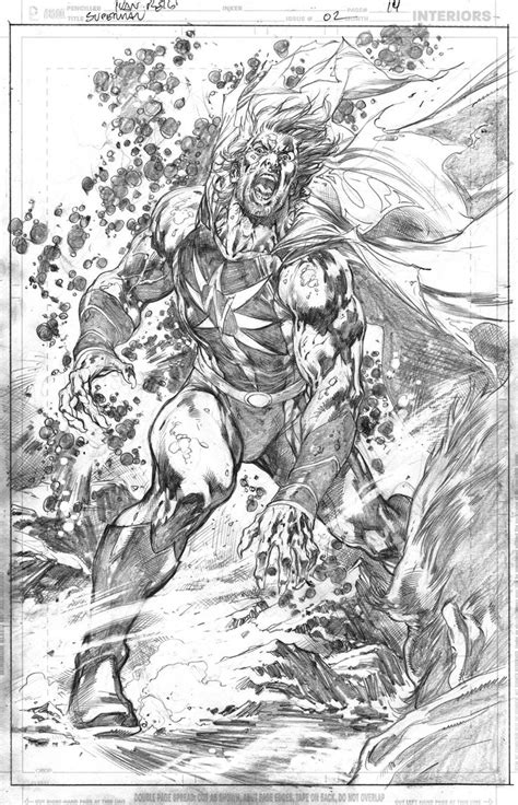 Superman 2018 2 Page 14 Ivan Reis Pencils Only Comic Art Comic