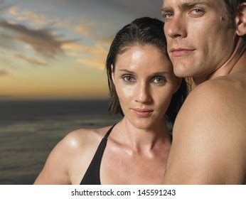 Naked Man Undressing Woman Her Underwear Stock Photo