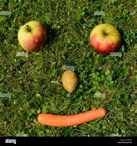 Gesunden Gesicht Gemüse Und Obst Stockfotografie Alamy