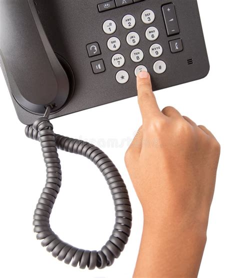Dialing Desktop Telephone Iv Stock Photo Image Of Call Hand 52376340