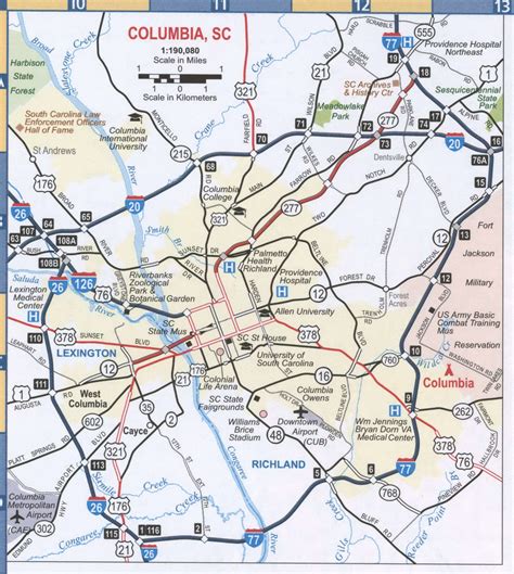 Columbia Sc Area Map