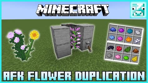 Minecraft Unlimited Flower Duplication Machine Tutorial Youtube