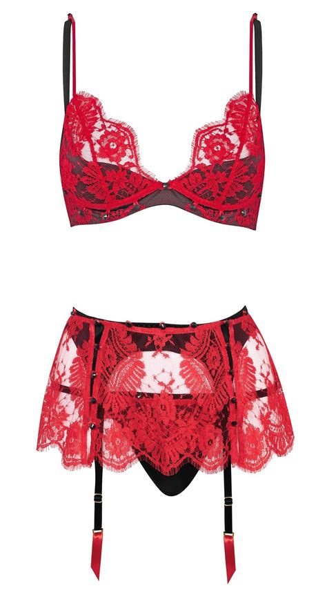 red lace lingerie set lingerie pinterest