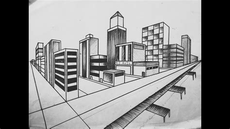 How To Draw City Landscape In 2 Point Perspective By Its Art Trap