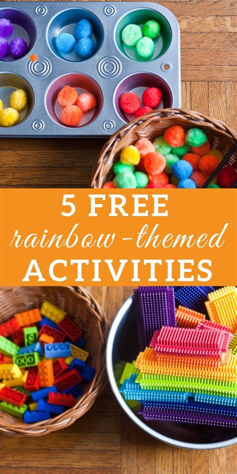 5 Free Invitations To Play Rainbow Rainbow Learning Activities