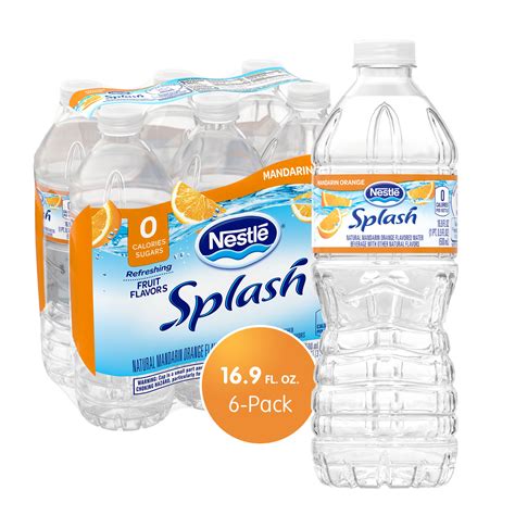 Nestle Splash Water Beverage With Bold Fruit Flavor Mandarin Orange