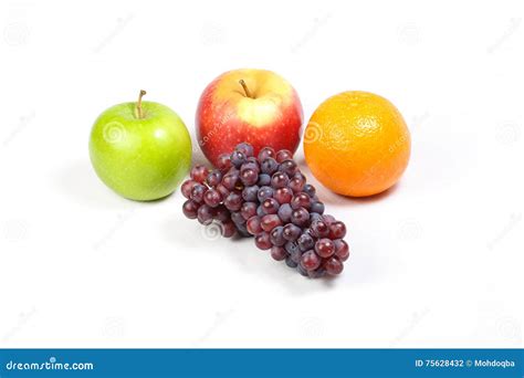 Grape Orange Apple Stock Photo Image Of Cluster Vegetarian 75628432