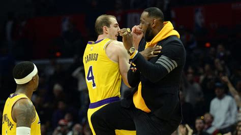 Alex Caruso Jokes About Getting Hurt By Lebron James Chest Bumps