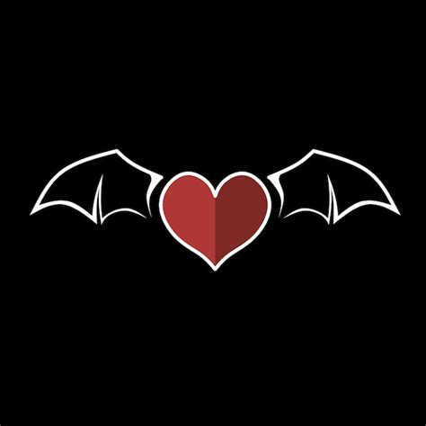 Premium Vector Heart Symbol With Bat Wings
