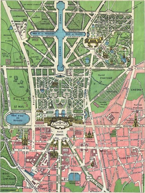 Carte de Versailles plan des 26 lieux à voir