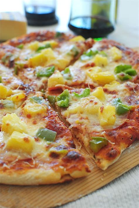 Hawaiian Pizza With Easy Beer Crust Bev Cooks