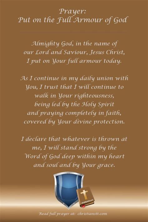 Printable Armor Of God Prayer Get Your Hands On Amazing Free Printables