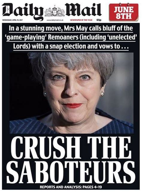 No The Daily Mail Did Not Tell May To Go Now Bbc News