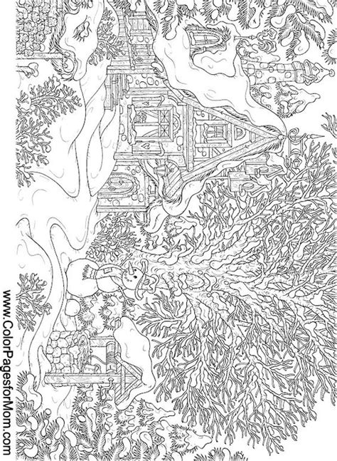 Internet is used to find the free printable coloring pages of your requirement. landscape coloring page 15 … | christmas | Chris…