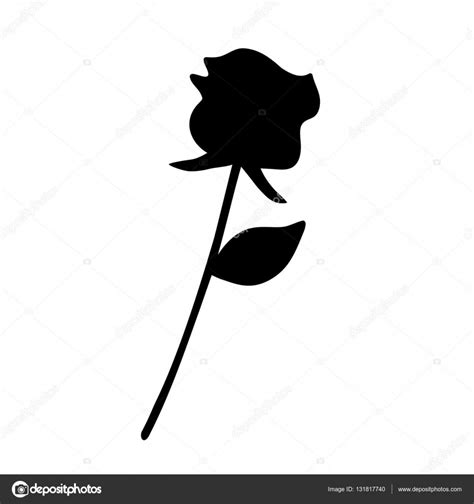 Roses Silhouettes Isolated Illustration — Stock Vector © Madozi 131817740