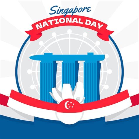 Premium Vector Singapore National Day Illustration