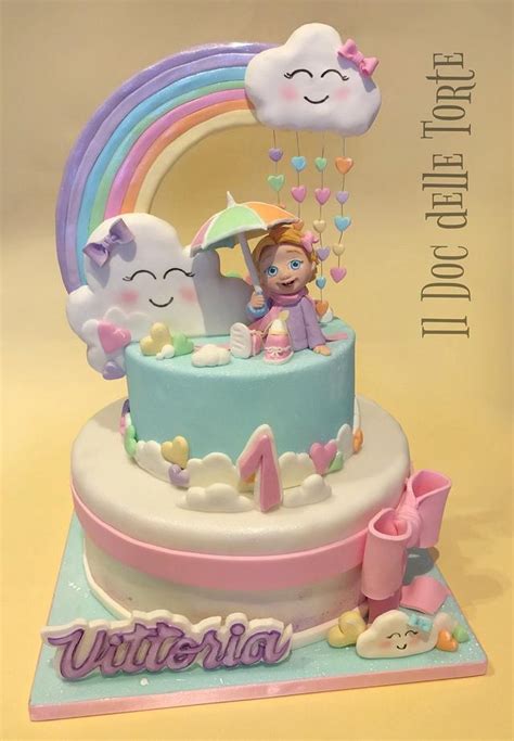 Cute Clouds And Rainbow Cake Decorated Cake By Davide Cakesdecor
