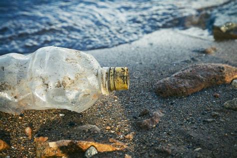 Ocean Pollution With Plastic Bottles Stock Image Image Of Discarded