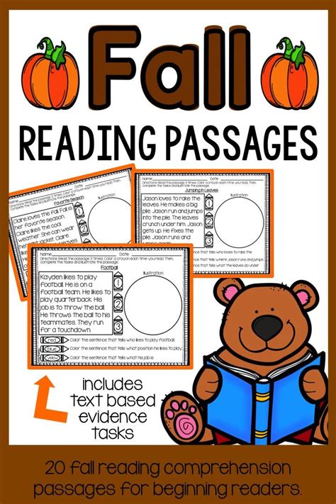 Fall Reading Comprehension Worksheets Pdf