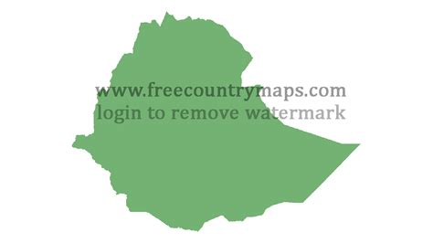 Blank Map Of Ethiopia Free  Png And Vector Blank Maps