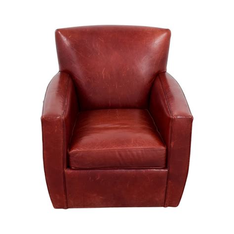 Barrel chair is somewhat of a loose term, but it generally refers to a chair with a semicircular back that usually curves around the sides into wings or armrests. 79% OFF - Crate & Barrel Crate & Barrel Leather Swivel ...