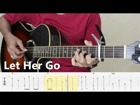 let her go passenger fingerstyle guitar tutorial tab acordes chordify
