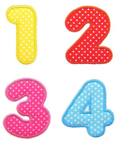 Applique Numbers Embroidery Numbers Applique Font Birthday Applique