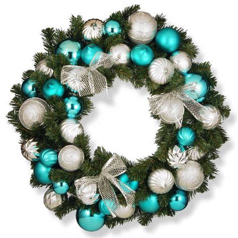 National Tree Co Silver And Blue Ornament Evergreen Indooroutdoor