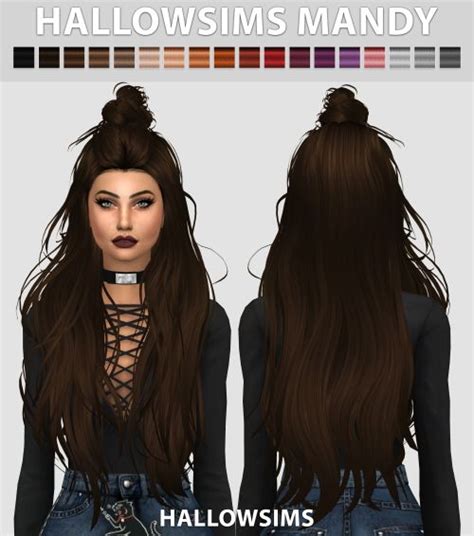 Sims 4 Ccs The Best Mandy Hair By Hallowsims Haarschönheit