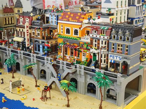 Lego City Themed Diorama Lego City Display Lego Village Lego Pictures