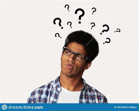 Confused Afro Guy Has Too Many Questions Stock Photo - Image of amnesia ...