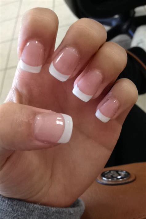 Classic French Manicure French Tip Acrylic Nails Gel Nails French