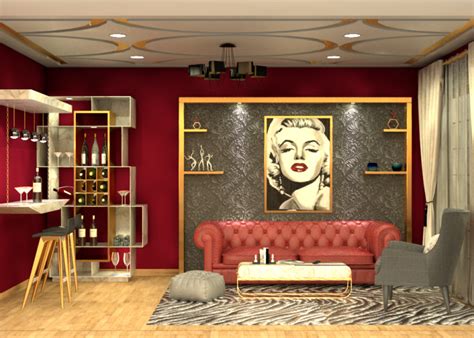 Hollywood Glam Living Foyer2attic Interior Designers