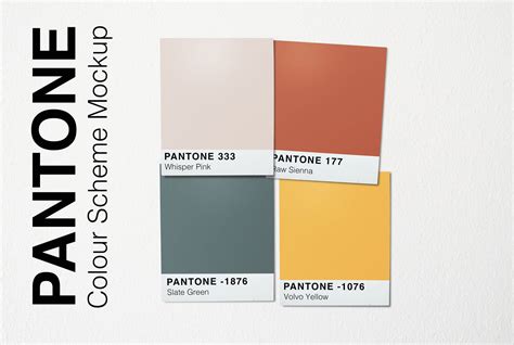 Pantone Colour Scheme Mockup | Creative Photoshop Templates ~ Creative ...