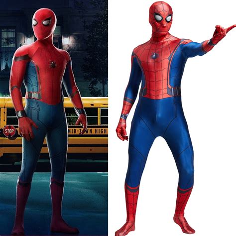New Spider Man Homecoming Peter Parker Bodysuit Cosplay Costume