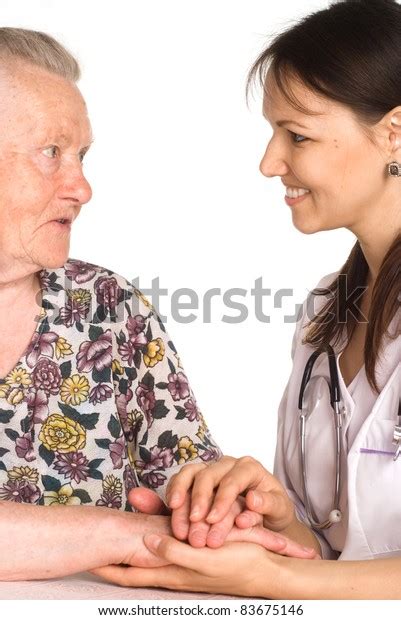 Cute Nurse Old Patient Stock Photo 83675146 Shutterstock