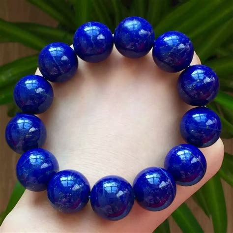 Genuine Natural Royal Blue Lapis Lazuli Stone Big Beads Women Man