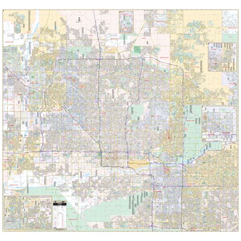 City Roll Down Maps Phoenix Az Wall Map