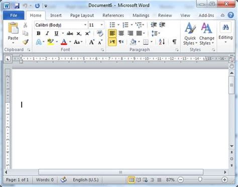 Opening A Document In Word 2010