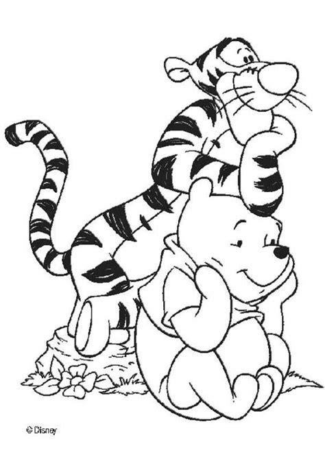 Printable coloring pages colouring pages adult coloring pages coloring pages for kids coloring books kids coloring pooh baby tigger and pooh. Winnie and his friend tigger coloring pages - Hellokids.com