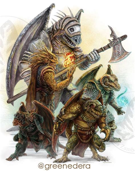 Draconians Portrait For Dragonlance Nexus By Elenazambelli On