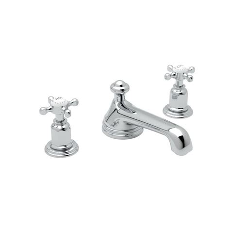 Rohl Perrin And Rowe Polished Chrome 2 Handle Widespread Bathroom Sink
