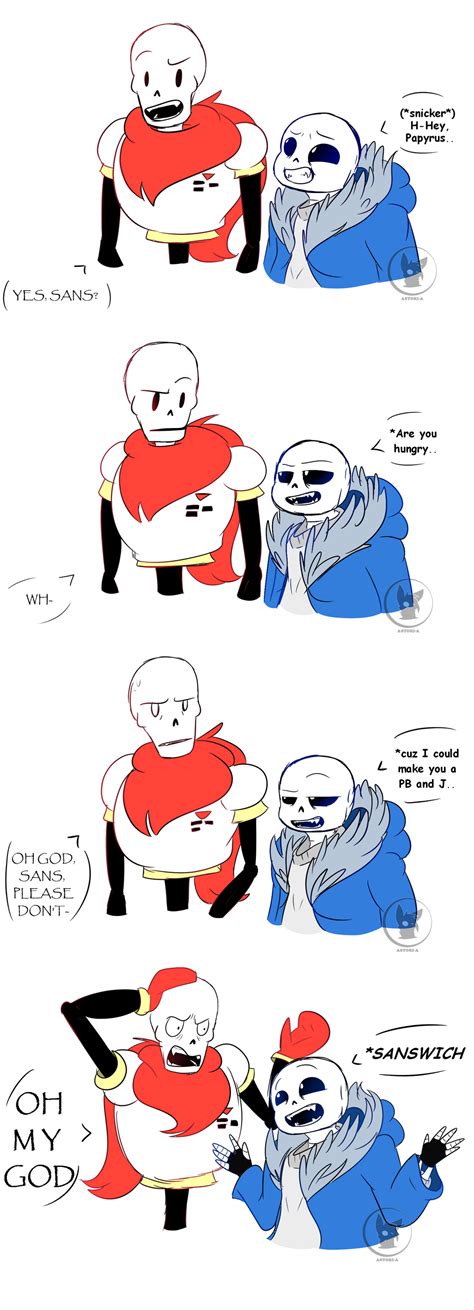Comic Of Sans And Papyrus By Rhinestonearts On Deviantart